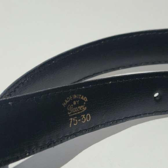 Rare Vintage x 70s Gucci Double Horse Head Bronze Buckle Leather Belt - Picture 3 of 10